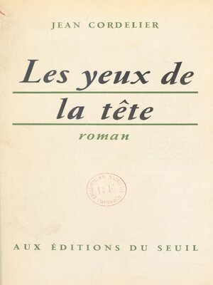 cover image of Les yeux de la tête